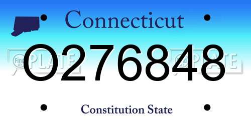 O276848 Connecticut License Plate
