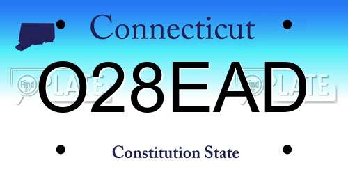 O28EAD Connecticut License Plate