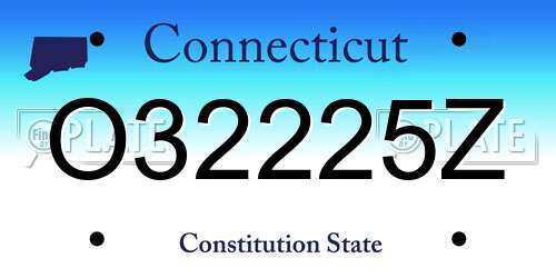 O32225Z Connecticut License Plate