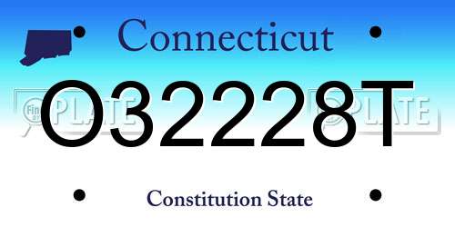 O32228T Connecticut License Plate