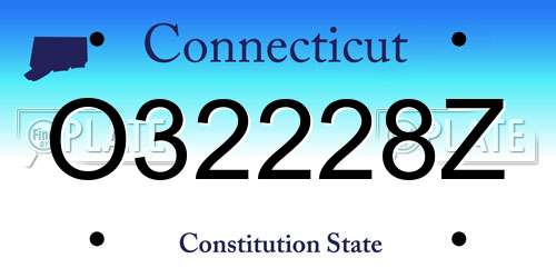 O32228Z Connecticut License Plate