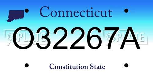 O32267A Connecticut License Plate