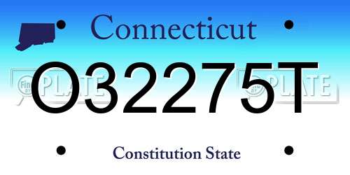 O32275T Connecticut License Plate