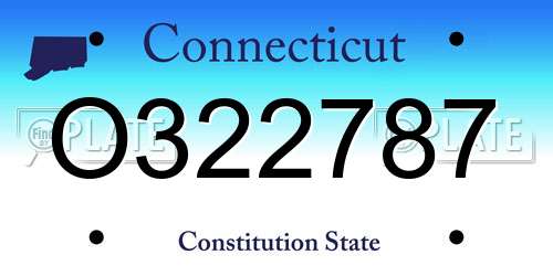 O322787 Connecticut License Plate
