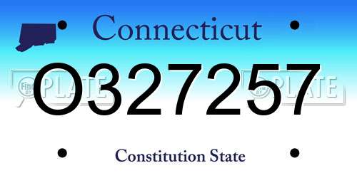 O327257 Connecticut License Plate