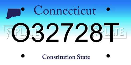 O32728T Connecticut License Plate