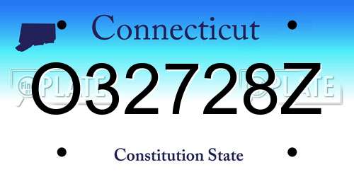 O32728Z Connecticut License Plate