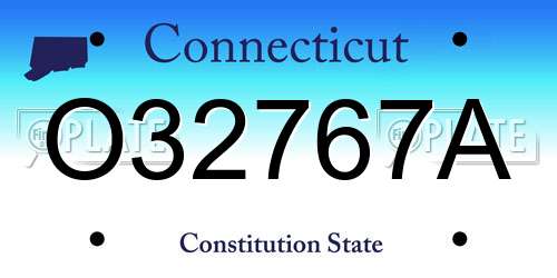 O32767A Connecticut License Plate