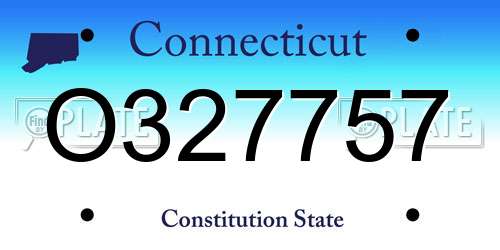 O327757 Connecticut License Plate