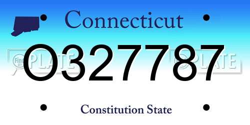 O327787 Connecticut License Plate