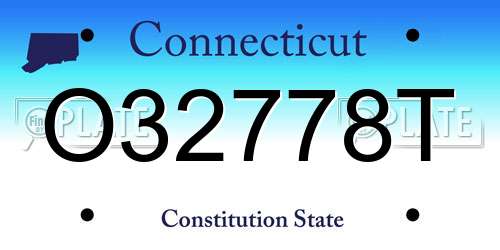 O32778T Connecticut License Plate