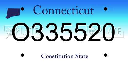 O335520 Connecticut License Plate