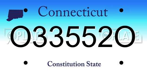 O33552O Connecticut License Plate