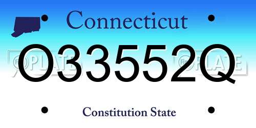 O33552Q Connecticut License Plate