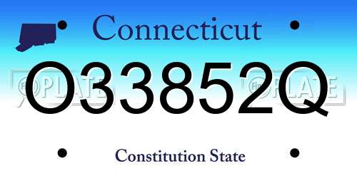 O33852Q Connecticut License Plate