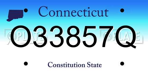 O33857Q Connecticut License Plate