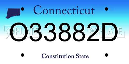 O33882D Connecticut License Plate
