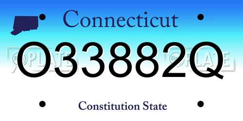 O33882Q Connecticut License Plate