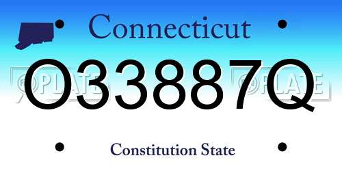 O33887Q Connecticut License Plate