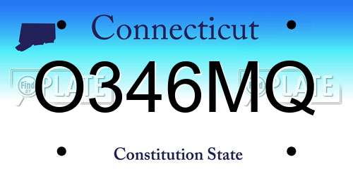 O346MQ Connecticut License Plate