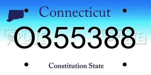 O355388 Connecticut License Plate