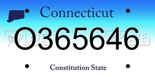 O365646 Connecticut License Plate