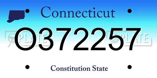 O372257 Connecticut License Plate