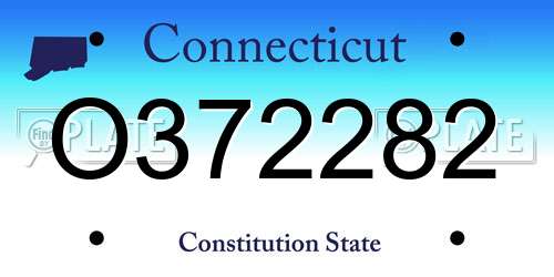 O372282 Connecticut License Plate