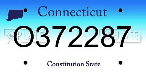 O372287 Connecticut License Plate