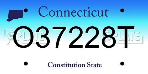 O37228T Connecticut License Plate