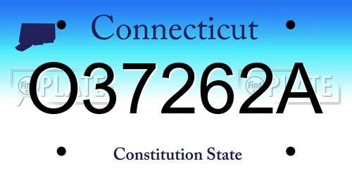 O37262A Connecticut License Plate
