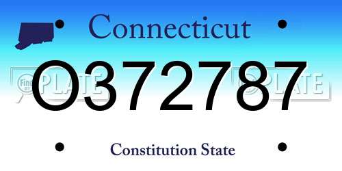 O372787 Connecticut License Plate