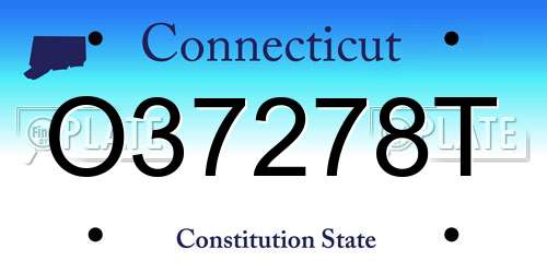 O37278T Connecticut License Plate