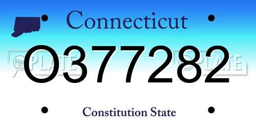 O377282 Connecticut License Plate