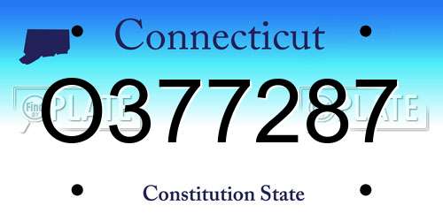 O377287 Connecticut License Plate