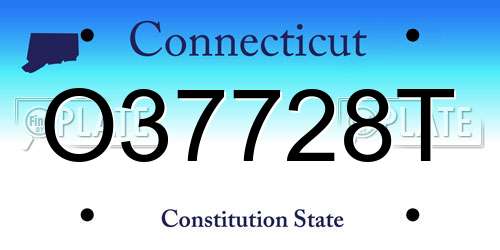 O37728T Connecticut License Plate