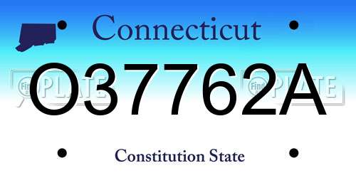 O37762A Connecticut License Plate