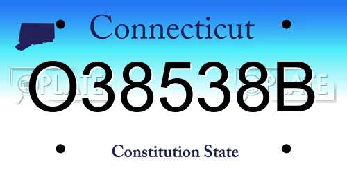 O38538B Connecticut License Plate