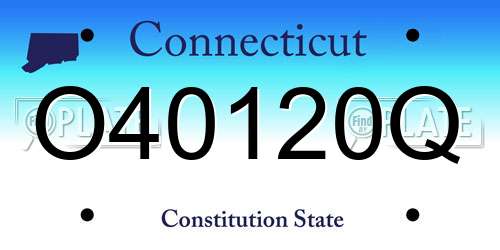 O40120Q Connecticut License Plate
