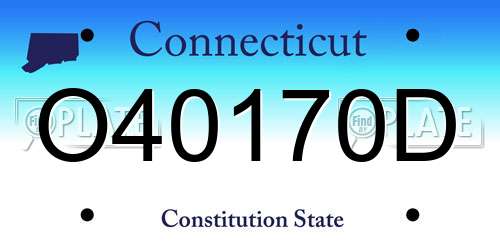 O40170D Connecticut License Plate