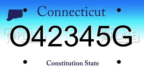 O42345G Connecticut License Plate