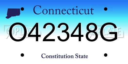 O42348G Connecticut License Plate