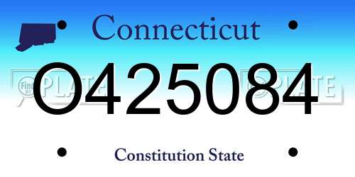 O425084 Connecticut License Plate