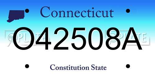 O42508A Connecticut License Plate