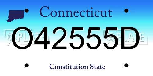 O42555D Connecticut License Plate