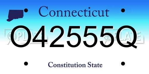 O42555Q Connecticut License Plate