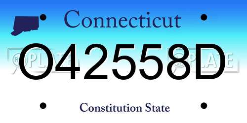 O42558D Connecticut License Plate