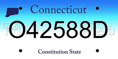 O42588D Connecticut License Plate