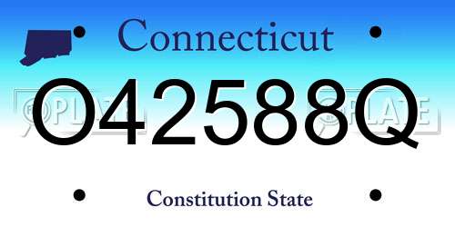 O42588Q Connecticut License Plate