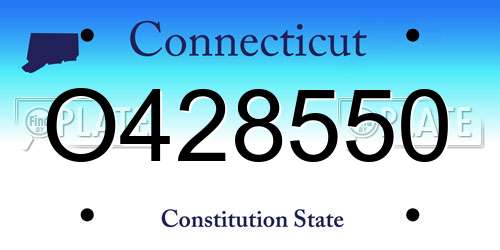 O428550 Connecticut License Plate